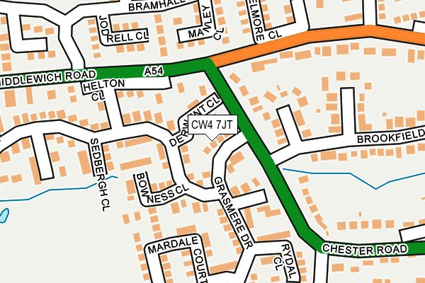 CW4 7JT map - OS OpenMap – Local (Ordnance Survey)