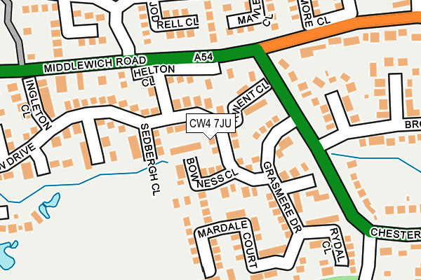 CW4 7JU map - OS OpenMap – Local (Ordnance Survey)