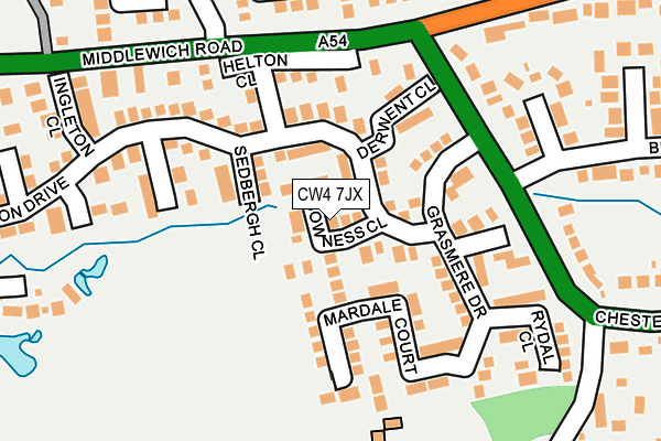 CW4 7JX map - OS OpenMap – Local (Ordnance Survey)