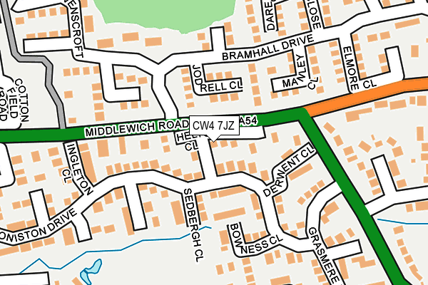 CW4 7JZ map - OS OpenMap – Local (Ordnance Survey)