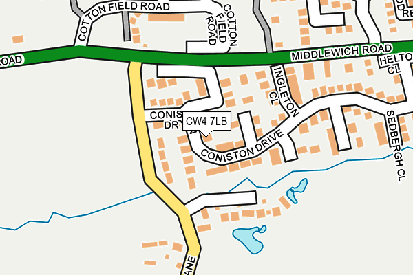 CW4 7LB map - OS OpenMap – Local (Ordnance Survey)