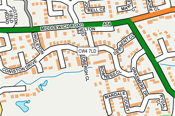 CW4 7LD map - OS OpenMap – Local (Ordnance Survey)