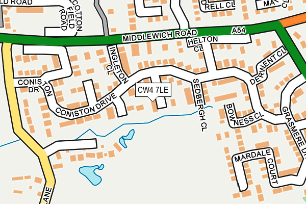 CW4 7LE map - OS OpenMap – Local (Ordnance Survey)