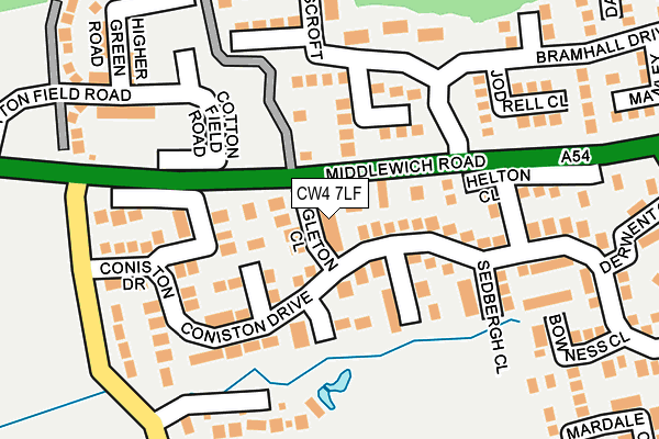 CW4 7LF map - OS OpenMap – Local (Ordnance Survey)