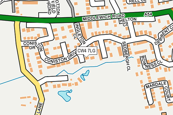 CW4 7LG map - OS OpenMap – Local (Ordnance Survey)