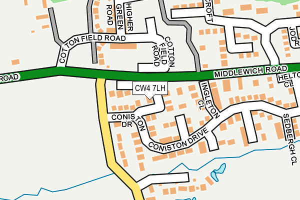 CW4 7LH map - OS OpenMap – Local (Ordnance Survey)