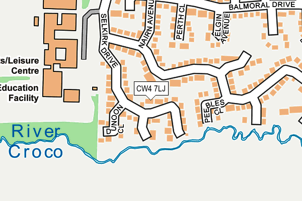 CW4 7LJ map - OS OpenMap – Local (Ordnance Survey)