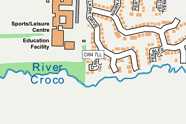 CW4 7LL map - OS OpenMap – Local (Ordnance Survey)