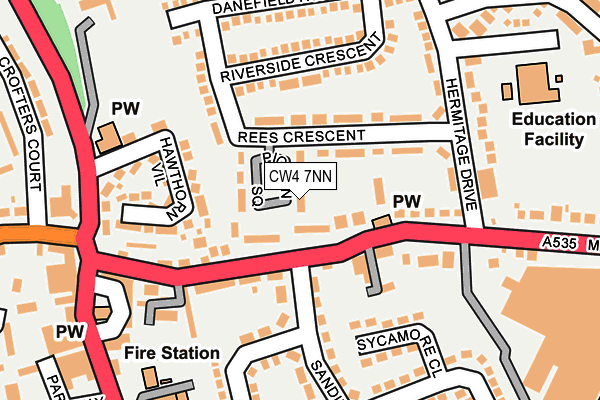 CW4 7NN map - OS OpenMap – Local (Ordnance Survey)