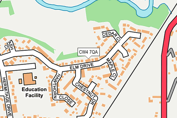 CW4 7QA map - OS OpenMap – Local (Ordnance Survey)