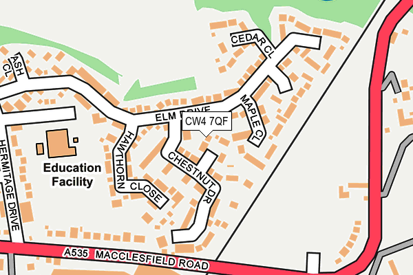 CW4 7QF map - OS OpenMap – Local (Ordnance Survey)
