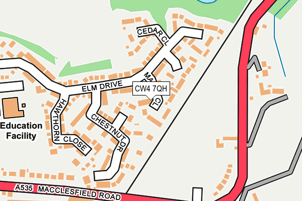 CW4 7QH map - OS OpenMap – Local (Ordnance Survey)