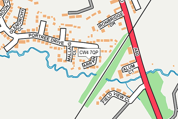 CW4 7QP map - OS OpenMap – Local (Ordnance Survey)