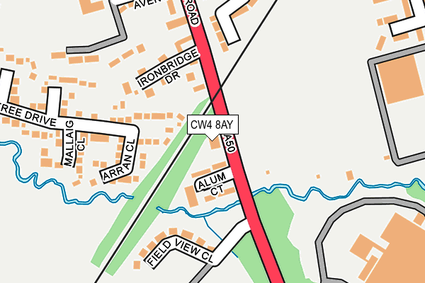 CW4 8AY map - OS OpenMap – Local (Ordnance Survey)