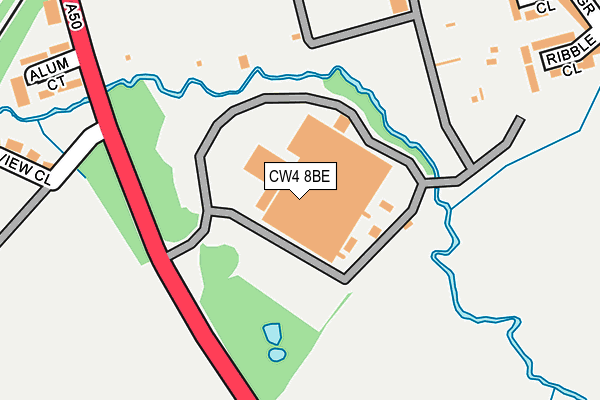 CW4 8BE map - OS OpenMap – Local (Ordnance Survey)