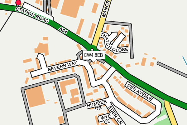 CW4 8EB map - OS OpenMap – Local (Ordnance Survey)