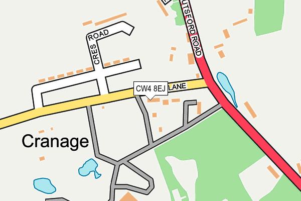 CW4 8EJ map - OS OpenMap – Local (Ordnance Survey)