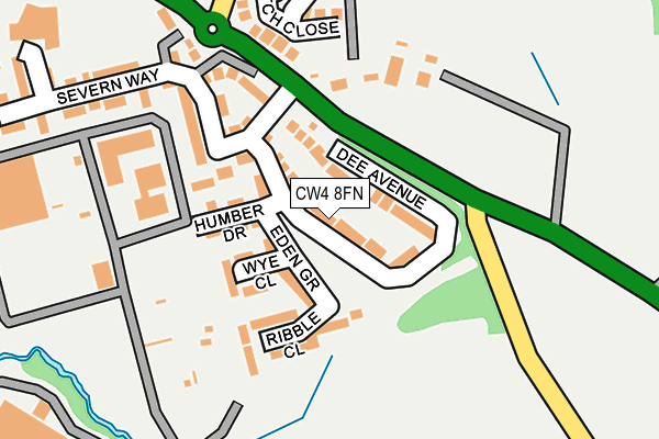 CW4 8FN map - OS OpenMap – Local (Ordnance Survey)