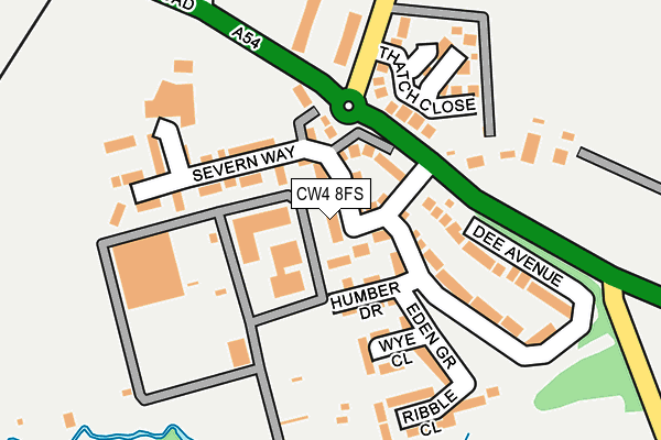 CW4 8FS map - OS OpenMap – Local (Ordnance Survey)