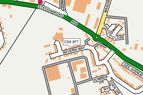 CW4 8FT map - OS OpenMap – Local (Ordnance Survey)