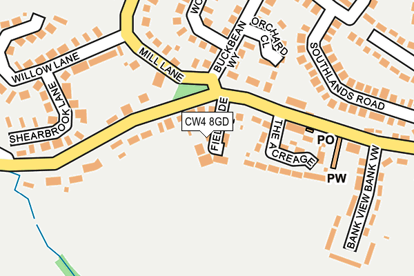 CW4 8GD map - OS OpenMap – Local (Ordnance Survey)