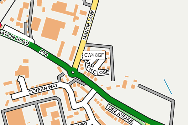 CW4 8GF map - OS OpenMap – Local (Ordnance Survey)