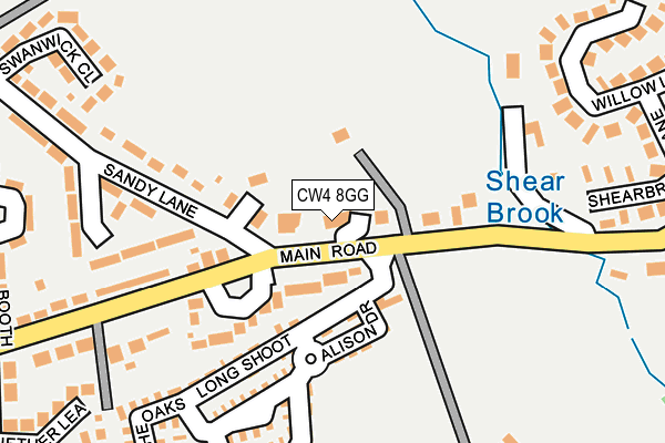 CW4 8GG map - OS OpenMap – Local (Ordnance Survey)