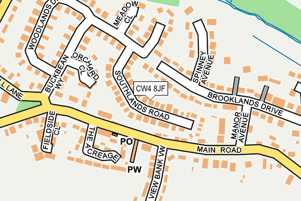 CW4 8JF map - OS OpenMap – Local (Ordnance Survey)