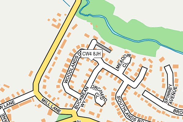 CW4 8JH map - OS OpenMap – Local (Ordnance Survey)