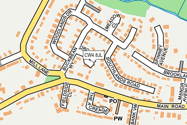 CW4 8JL map - OS OpenMap – Local (Ordnance Survey)