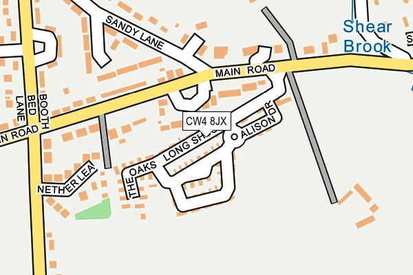 CW4 8JX map - OS OpenMap – Local (Ordnance Survey)