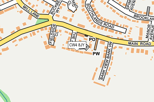 CW4 8JY map - OS OpenMap – Local (Ordnance Survey)