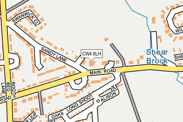 CW4 8LH map - OS OpenMap – Local (Ordnance Survey)