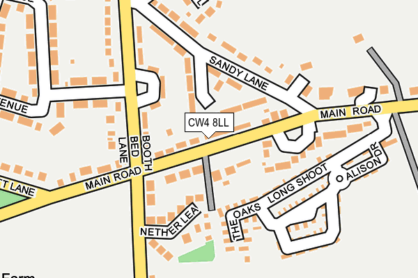 CW4 8LL map - OS OpenMap – Local (Ordnance Survey)