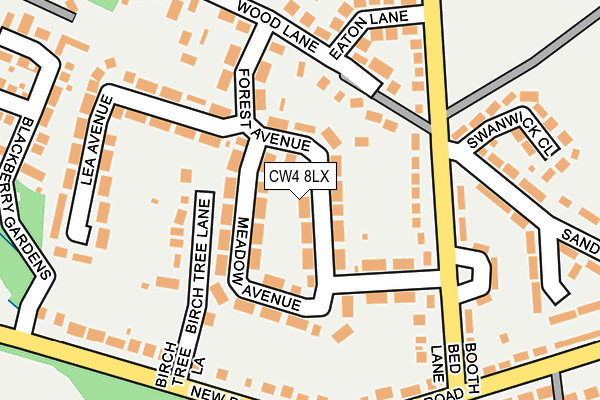 CW4 8LX map - OS OpenMap – Local (Ordnance Survey)