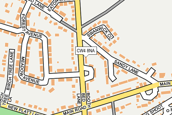 CW4 8NA map - OS OpenMap – Local (Ordnance Survey)