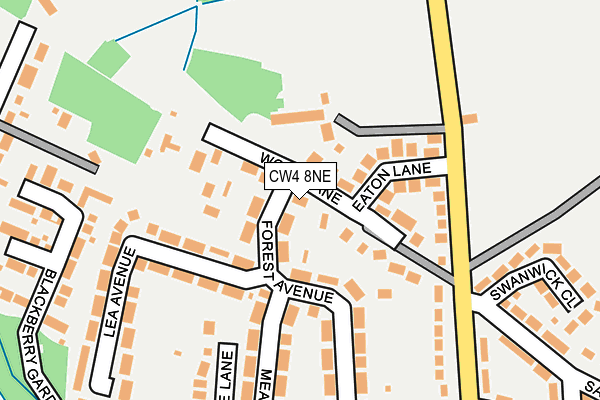 CW4 8NE map - OS OpenMap – Local (Ordnance Survey)