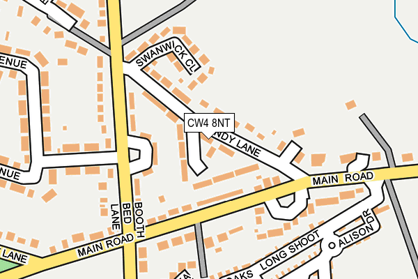 CW4 8NT map - OS OpenMap – Local (Ordnance Survey)