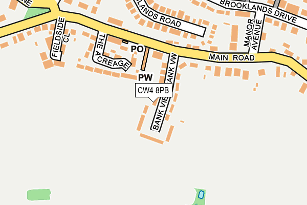 CW4 8PB map - OS OpenMap – Local (Ordnance Survey)