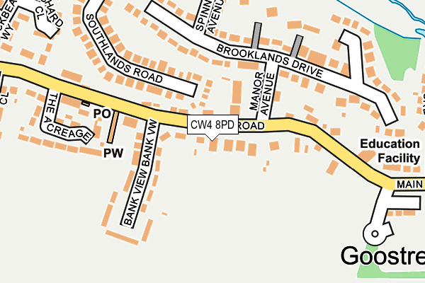 CW4 8PD map - OS OpenMap – Local (Ordnance Survey)