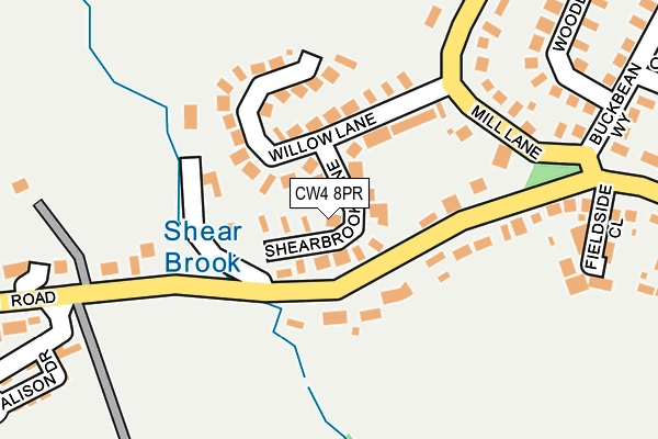 CW4 8PR map - OS OpenMap – Local (Ordnance Survey)