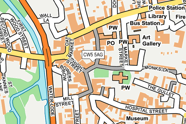 CW5 5AG map - OS OpenMap – Local (Ordnance Survey)