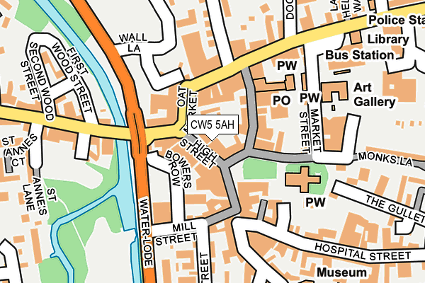 CW5 5AH map - OS OpenMap – Local (Ordnance Survey)