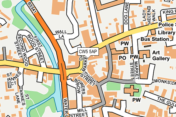 CW5 5AP map - OS OpenMap – Local (Ordnance Survey)