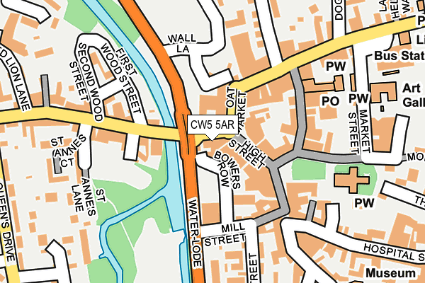 CW5 5AR map - OS OpenMap – Local (Ordnance Survey)