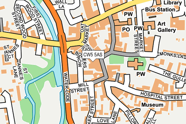 CW5 5AS map - OS OpenMap – Local (Ordnance Survey)