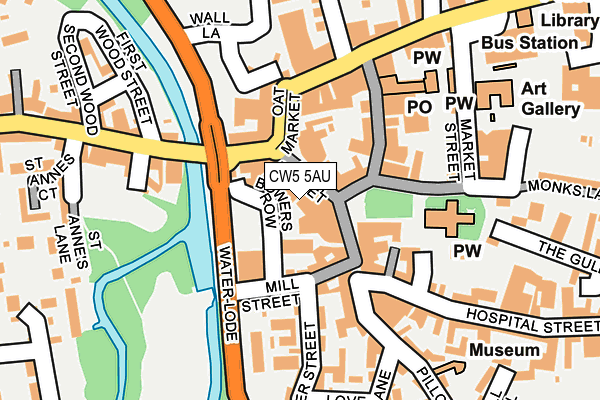 CW5 5AU map - OS OpenMap – Local (Ordnance Survey)