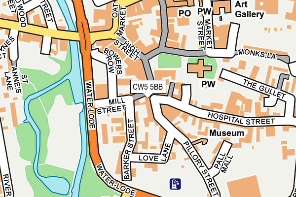 CW5 5BB map - OS OpenMap – Local (Ordnance Survey)