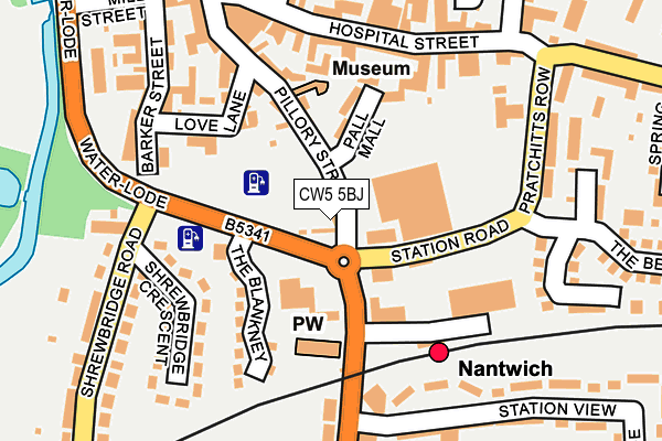 CW5 5BJ map - OS OpenMap – Local (Ordnance Survey)