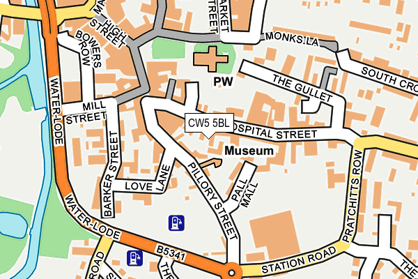 CW5 5BL map - OS OpenMap – Local (Ordnance Survey)